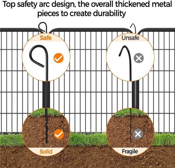 Show full view: Yaheetech Metal Dog Playpen, 6-Panel, 32-in slide 7 of 8