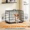 Show in main carousel: Yaheetech Double Door Collapsible Wire Dog Crate, Black, 24-inch slide 2 of 8