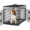 Show in main carousel: Yaheetech Double Door Collapsible Wire Dog Crate, Black, 36-inch slide 1 of 8