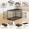 Show in main carousel: Yaheetech Double Door Collapsible Wire Dog Crate, Black, 42-inch slide 6 of 8