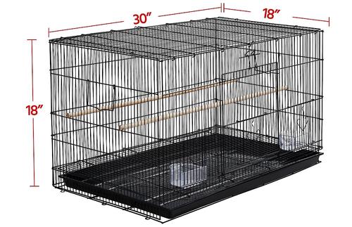 Show full view: Yaheetech Flight Extra Space with Slide-out Tray Bird Cage, Black slide 2 of 10