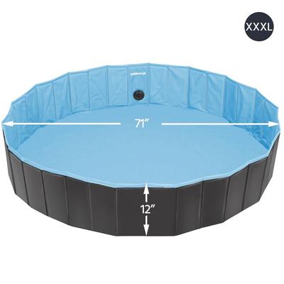 Show full view: Yaheetech Foldable Outdoor Hard Plastic Dog & Cat Swimming Pool, Black, 3X-Large slide 3 of 7