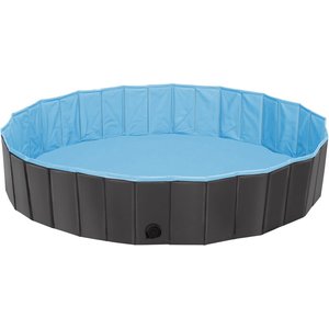 Yaheetech Foldable Outdoor Hard Plastic Dog & Cat Swimming Pool, Black, 3X-Large