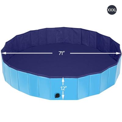 Show full view: Yaheetech Foldable Outdoor Hard Plastic Dog & Cat Swimming Pool, Blue, 3X-Large slide 4 of 8