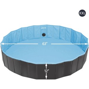 Yaheetech Foldable Pet Pool, Black, XX-Large, 63-in