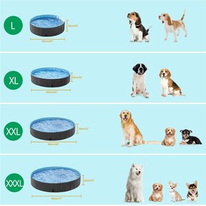 Yaheetech Foldable Pet Pool, Black, XX-Large, 63-in