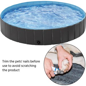 Yaheetech Foldable Pet Pool, Black, XX-Large, 63-in
