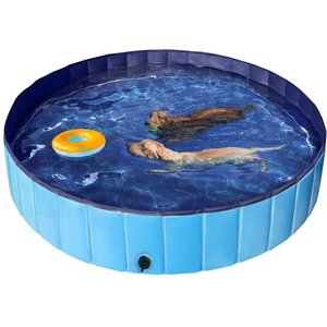 Yaheetech Foldable Pet Pool, Blue, XX-Large, 63-in