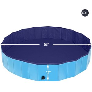 Yaheetech Foldable Pet Pool, Blue, XX-Large, 63-in