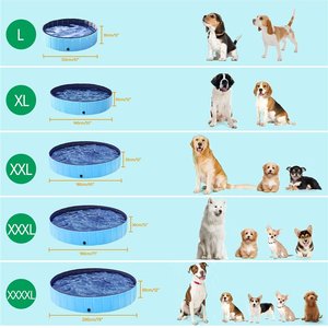 Yaheetech Foldable Pet Pool, Blue, XX-Large, 63-in