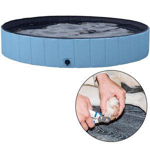Yaheetech Foldable Pet Pool, Blue, XX-Large, 63-in