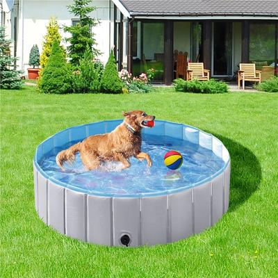 Out of Stock YAHEETECH Foldable Pet Pool, Gray, Large,