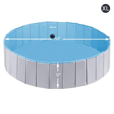 Show full view: Yaheetech Foldable Pet Pool, Gray, X-Large, 55-in slide 3 of 11