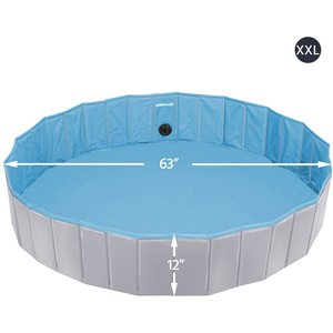 Yaheetech Foldable Pet Pool, Gray, XX-Large, 63-in