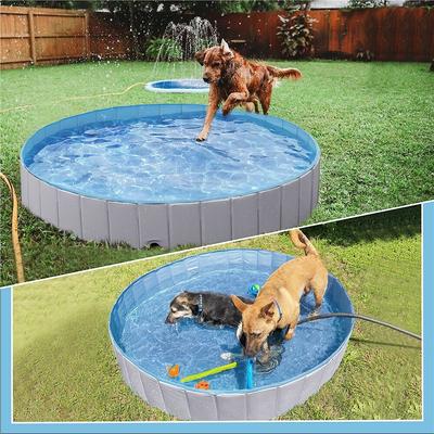 Show full view: Yaheetech Foldable Pet Pool, Gray, XX-Large, 63-in slide 9 of 11