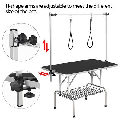 Show full view: Yaheetech Foldable Retractable Bath Dog & Cat Grooming Table, Black slide 5 of 9