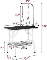 Yaheetech Folding Dog & Cat Grooming Table, Black slide 2 of 8