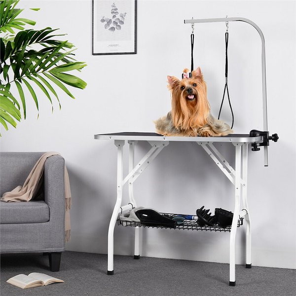 Yaheetech Folding Dog & Cat Grooming Table, Black