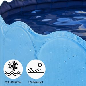 Yaheetech Hard Plastic Dog Pool with Sprinkler, Blue, XXX-Large, 71-in