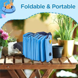 Yaheetech Hard Plastic Dog Pool with Sprinkler, Blue, XXX-Large, 71-in