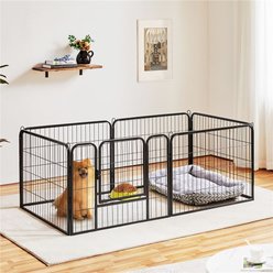 Yaheetech Heavy Duty Wire Dog & Cat Playpen, Black, 24-inch