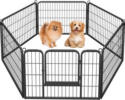 Yaheetech Heavy Duty Metal Dog & Cat Playpen, Black, 24-in, 6-panel slide 2 of 9