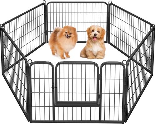 Show full view: Yaheetech Heavy Duty Metal Dog & Cat Playpen, Black, 24-in, 6-panel slide 2 of 10
