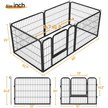 Show in main carousel: Yaheetech Heavy Duty Metal Dog & Cat Playpen, Black, 24-in, 6-panel slide 3 of 10