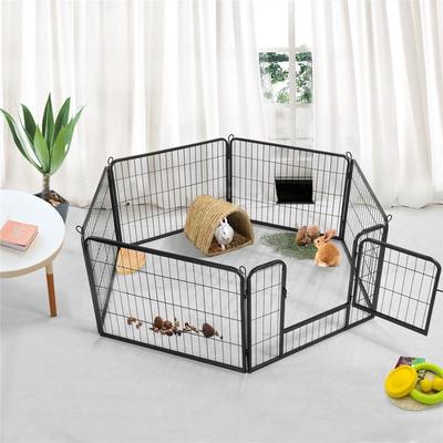 Show full view: Yaheetech Heavy Duty Metal Dog & Cat Playpen, Black, 24-in, 6-panel slide 6 of 10