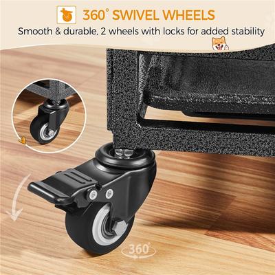 Show full view: Yaheetech Indestructible Dog Crate, Black, 42-in slide 8 of 9