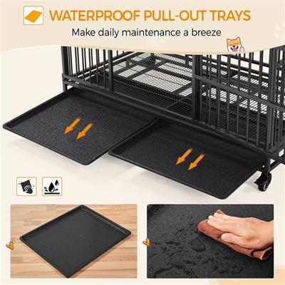 Show full view: Yaheetech Indestructible Dog Crate, Black, 42-in slide 6 of 9