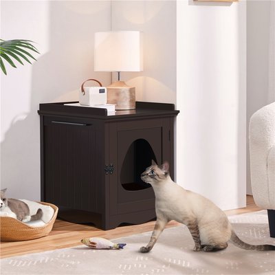 Yaheetech Yaheetech Indoor Cat Litter Box Enclosure, Medium, Espresso