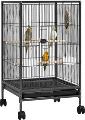 Yaheetech Iron Bird Cage, Black, 35.2-in