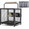 Show in main carousel: Yaheetech Iron Travel Bird Cage Carrier, Hammered Black, 26-in slide 1 of 9