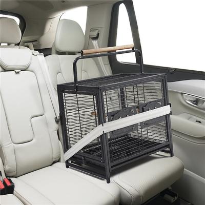 Show full view: Yaheetech Iron Travel Bird Cage Carrier, Hammered Black, 26-in slide 2 of 9