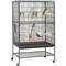 Show in main carousel: Yaheetech Large Bird Rolling Cage & Storage Shelf, Hammered Black, 52-in H slide 1 of 10