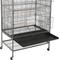 Show in main carousel: Yaheetech Large Bird Rolling Cage & Storage Shelf, Hammered Black, 52-in H slide 7 of 10