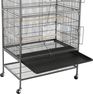 Show full view: Yaheetech Large Bird Rolling Cage & Storage Shelf, Hammered Black, 52-in H slide 7 of 10