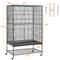 Show in main carousel: Yaheetech Large Bird Rolling Cage & Storage Shelf, Hammered Black, 60.5-in H slide 3 of 11