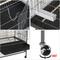 Show in main carousel: Yaheetech Large Bird Rolling Cage & Storage Shelf, Hammered Black, 60.5-in H slide 4 of 11