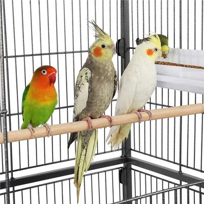 Show full view: Yaheetech Large Bird Rolling Cage & Storage Shelf, Hammered Black, 60.5-in H slide 6 of 11