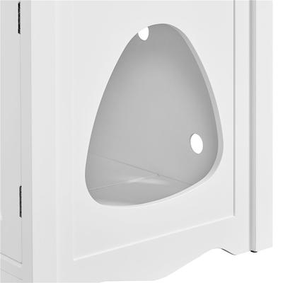 Show full view: Yaheetech Litter Box Enclosure Cat House End Table with Storage Shelf slide 6 of 8