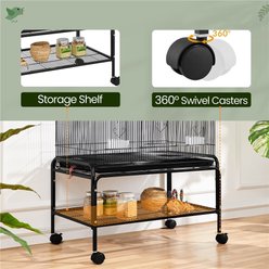 Yaheetech Metal Cockatoo Cage, Black, 53-in slide 2 of 6