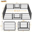 Show in main carousel: Yaheetech Heavy Duty Metal Dog & Cat Playpen, Black, 24-in, 12-panel slide 3 of 8