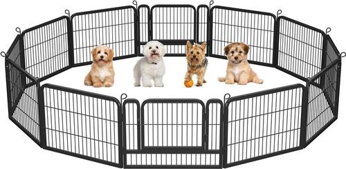 Show full view: Yaheetech Heavy Duty Metal Dog & Cat Playpen, Black, 24-in, 12-panel slide 2 of 8