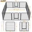 Show in main carousel: Yaheetech Heavy Duty Metal Dog & Cat Playpen, Black, 32-in, 12-panel slide 3 of 10