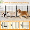 Show in main carousel: Yaheetech Heavy Duty Metal Dog & Cat Playpen, Black, 32-in, 12-panel slide 4 of 10