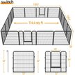 Show in main carousel: Yaheetech Heavy Duty Metal Dog & Cat Playpen, Black, 32-in, 16-panel slide 3 of 8