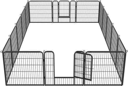 Show full view: Yaheetech Heavy Duty Metal Dog & Cat Playpen, Black, 32-in, 16-panel slide 3 of 9