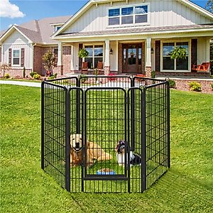 Yaheetech Metal Dog Playpen, 6-Panel, 47-in